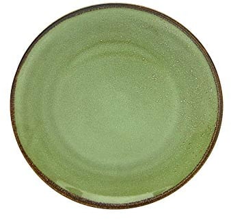 CreaTable 27 cm, Green, 22050, Serie Nature Collection, 6-teiliges Geschirrset, Speiseteller aus Steinzeug, spülmaschinen-und mikrowellengeeignet, Qualitätsproduktion