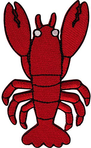 Hummer Patch Eisen annähen Meer Muschel Fisch bestickt Abzeichen Stickerei Applique