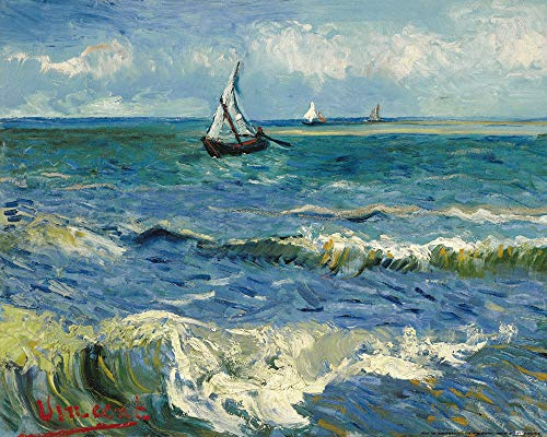 1art1 Vincent Van Gogh Poster Das Meer Bei Saintes- Maries-de-la-Mer, 1888 Kunstdruck Bild 50x40 cm