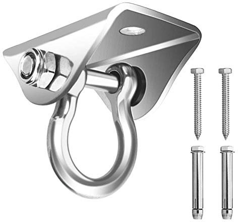 304 Crochet de plafond en acier inoxydable, en acier inoxydable lourd Duty Crochet de plafond Crochet Swing Sac de boxe Porte Balançoire Sling formateur Fixation hamac, Capacité charge jusqu'à 250 kg