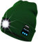 ATNKE LED beleuchtete Bluetooth-Beanie-Kappe, wiederaufladbare USB-Musikalische Laufmütze mit extrem hellem 4-LED-Licht wasserdichte Lampe für das Skifahren Wandern Camping Radfahren/Green