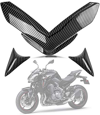 PSLER Cubierta de Nariz de Carenado Delantero de Motocicleta para Z900 2017-2019 (Carbón)