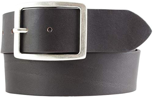 BELTINGER Jeansgürtel aus Vollrindleder mit Doppel-Schnalle 4,5 cm | Leder-Gürtel für Damen 45mm | Breiter Ledergürtel