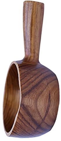 Angoily Natural Shampoo Large Spoon Wooden Water Ladle Japanese Style Wooden Scoop Ladle Water Dipper Bath Scoop for Water Sauna Garden Tea Water Ladle Chinese Soup Spoons