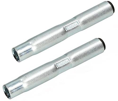 KOTARBAU® Set di 2 manicotti filettati per fissaggio a parete per porta regolabile, zincati (diametro 21 mm, M16)
