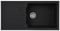 Liquida LP10BL 1.0 Bowl Composite Reversible Inset Black Kitchen Sink with Waste