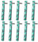 Taiss 10PCS 10K Dual Linear Slide Potentiometer 75MM Lautstärkeregler Elektronisches Potentiometer B103-10K