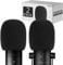 Geekria for Creators Foam Windscreen Compatible with Razer Seiren X, Seiren Emote, Seiren Elite Microphone Antipop Windshield, Mic Wind Cover, Sponge Foam Filter (Black / 2 Pack)