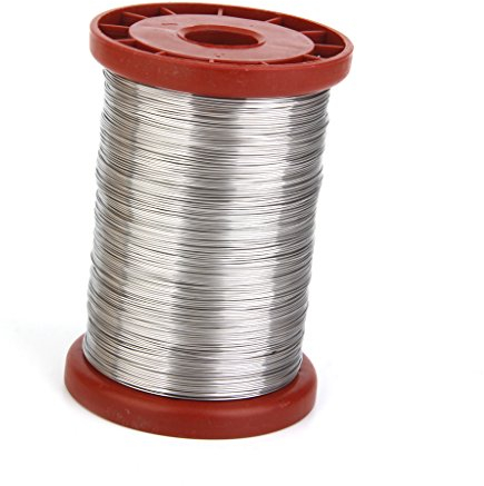 misppro Rollo de 0,5 mm de alambre de hierro 500g/acero inoxidable para marco