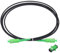 sourcing map 1Pcs 6.6Ft Single Mode Simplex OS2 Armored Fiber Optic Patch Cable LSZH SC/APC-SC/APC Jumper Optical Black for Fiber Optic LAN Networks with Adapter
