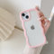 QLTYPRI Compatible with iPhone 15 Plus Case, Cute Curly Wave Frame Clear Case for Girls Women, Transparent Soft Silicone TPU Bumper Shockproof Protective Phone Cover for iPhone 15 Plus - Pink