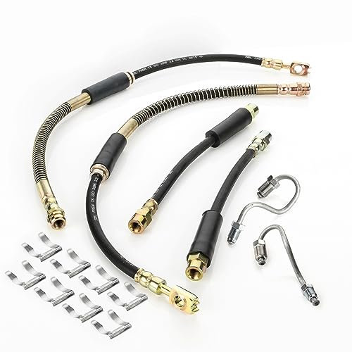 LST 4x Bremsschlauch Set vorne hinten + Halteklammer A3 II f VI