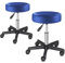 TactFire Rollhocker Arbeitshocker Drehhocker Höhenverstellbar 360° Drehbar Bürohocker Drehhocker 46-61cm für Büro Salon Massage Spa (2, Blau)