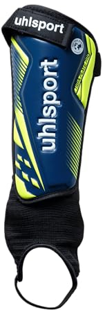 uhlsport Tibia Plate Pro, Unisex-Jugend Fußball-Schienbeinschoner, Azul Marino/Amarillo Fluo, XS -