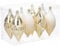 Hollyone 17x7 cm Large Christmas Baubles, 8PCS Ombre White Baubles for Christmas Tree Decorations, Giant Xmas Balls Teardrop Hanging Ornaments for Party Wedding Tree Decor