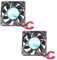 Jopto 2 piezas ventiladores de refrigeración silenciosos sin escobillas 60 x 60 x 15 mm 6015 DC 5V con terminal de 2 pines compatible con impresora 3D PC carcasa CPU enfriadores