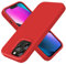 TIIXXE Silicone Case Compatible with iPhone 13 PRO Case Soft Ultra Slim Protective Shockproof Liquid Silicone Phone Case,Anti-Scratch Microfiber Lining, 6.1 red