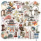 Antikes China Reise Aufkleber 50 Stück, Chinesische Spirituelle Symbole Stickers