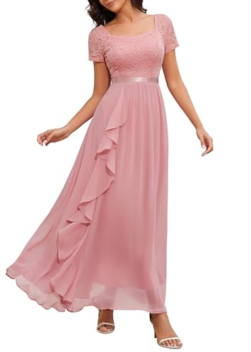 Wedtrend Abendkleid Damen Cocktailkleid Sommer Kleider Abendkleider Elegant für Hochzeit RWT0301 Blush XS