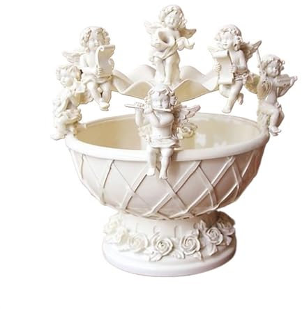Water Feature Outdoor Water Fountain Resin Decoration, Home Creative Angel Humidification, Living Room Courtyard Office Decoration Water Features for the Garden