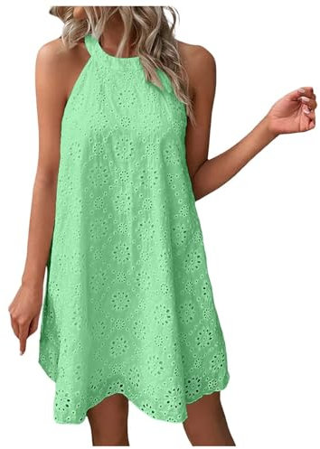 ETHKIA Kleid Festlich Damen Damen Kleid Retro Kleid Sommerkleid Tall Sommerkleider Damen Leicht Und Luftig Lang Lockere Passform Abendkleider Elegant Komfort Freizeitkleider für Damen