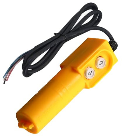 Télécommande de Grue sans Fil, Palan électrique à 2 Boutons, émetteur sans Fil, Interrupteur à Bouton-poussoir, Télécommande Industrielle de Grue avec Condensateur pour