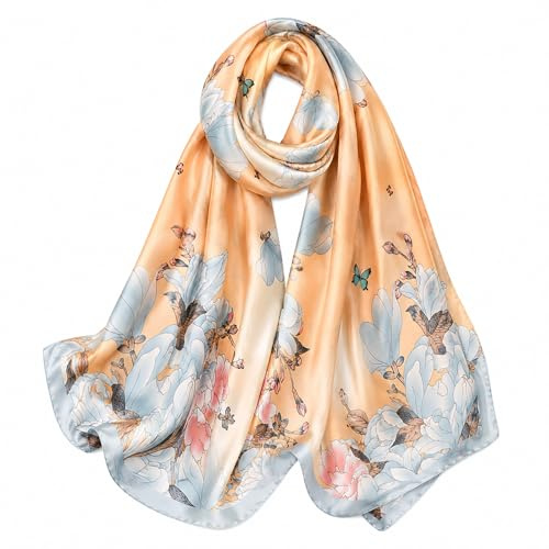 FAIRYGATE Stola für Abendkleid Stola Damen Tuch Schal Kopftücher Halstuch 180 x 90 cm Schals Frauen Elegante Tücher Seidenschal Business Seidentuch Scarf 42031