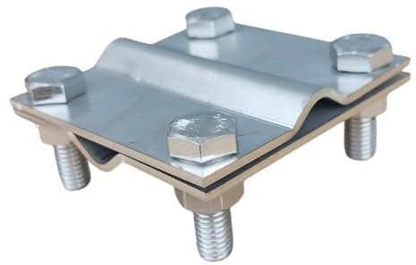 PAG Turbo GmbH® - Blitzschutz Blitzableiter Material, Tiefenerder, Φ8 Aluminium Draht, Halter, Klemmen, Verbinder und viel mehr (Kreuzverbinder 8-10mm Edelstahl) Art. Nr. BS50