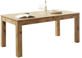 möbelando Kulissen-Esstisch >ETNA< mit Butterflyauszug ? Massivholz, AST/Balkeneiche in Wildeiche geölt, Tischplatte 25 mm dick, Maße B/H/T: 160/240x77x90 cm (ausziehbar auf 240 cm), FSC® 100%