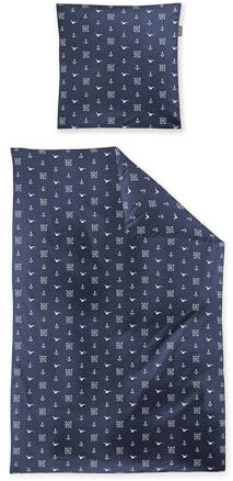 Irisette Seersucker Bettwäsche Easy Worthing blau