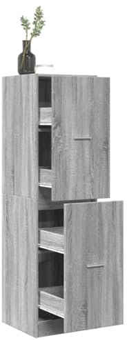 Myheimly Apothekerschrank Grau Sonoma 40x41x144,5 cm Holzwerkstoff