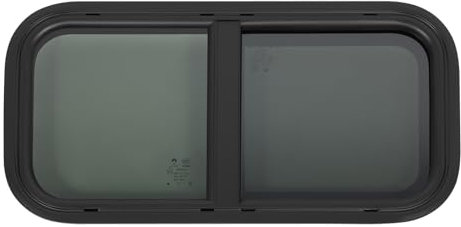 Fenêtre latérale de caravane - En verre teinté - Avec moustiquaire - 60 x 30 cm - Pour camping-car, remorque, pick-up