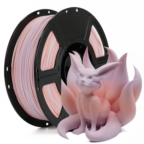 FLASHFORGE Rapid PLA Matte Gradient Filament 1.75mm Pink & Purple, Transform Colors Smoothly & Fast, High Flow Speedy 3D Printer Filament, Easy to Remove Support & Non-Glossy Appearance (Dawn Shell)