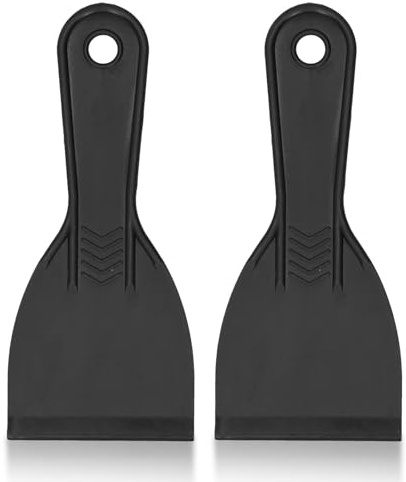 HARY 2Pcs Plastic Scraper Filler Knife For Filling Putty Wallpaper Scraper Soft Edge Wallpaper Scraper Multi Functional Filler Tool For Repairing Cleaning Gluing Car Film Application