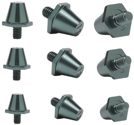 Hangsu 12 clavos de aluminio para fútbol, tacos de repuesto para competición de entrenamiento, fácil de instalar