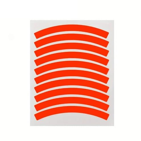 SJHFKDK Adesivi Bici, Adesivi per Bicicletta 2 Set di Adesivi Riflettenti Colorati for Pneumatici, Adesivi Riflettenti for Bici da Equilibrio, Adesivi for Ruote, Accessori for Biciclette(Red)