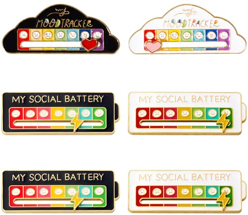 Social Battery Pin, Lustige und Personalisierbare Broschen, My Social Battery Pin, Kreative Pins Abzeichen für Männer & Frauen, Sozialen Energielevel anzeigen