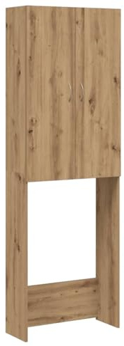 ZIRLANLV Over The Washer Storage Cabinet with 2 Doors and Shelves, Space-Saving Laundry Cabinet for Bathroom, Utility Room & Home Organization (Artisan oak)
