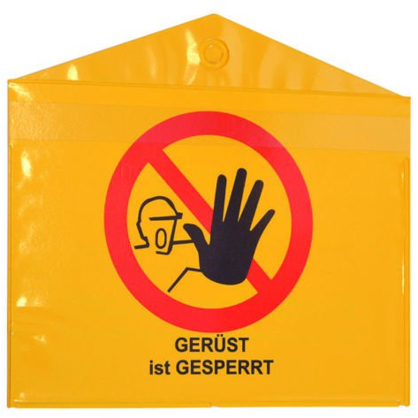 Gerüstschildtasche Gerüst gesperrt Gerüsttasche
