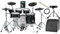 XDrum DD-670 Mesh E-Drum Kit - elektronisches Schlagzeug mit echter HiHat - Pads aus Holz mit Mesh Heads - 720 Sounds - inklusive Hardware, Hocker, Monitor, Kabel und Sticks - Black Sparkle