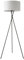 MiniSun | Modern Gloss Black Metal Floor Lamp with a Pale Grey Shade | Floor Lamps & Torchieres, Home Décor & Improvement Essential | Includes 6W LED Bulb [3000K Warm White]