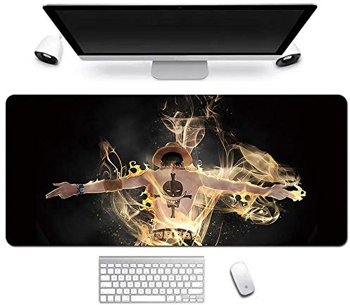 ITBT Mauspad One Piece XXL Gaming Mauspad, 900x400mm Anime Mousepad, Höchstmaß an Präzision, extra stark vernähter Rand, gummierte Unterseite, Desktop Computer, C