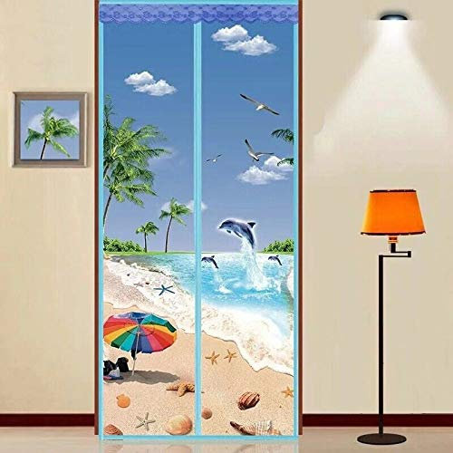 Magic Magnetic Insect Door Net Screen Bug Mosquito Fly Insect Mesh Guard Curtain (Beach)