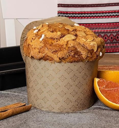 Panettone Backform für Osterbrot | 12 Antihaftbeschichtete Papier-Backformen, 11,9 x 8,9 cm - Für Panettone und Panetone