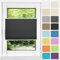 HOMEDEMO Plissee ohne Bohren Klemmfix, B100 x H110 cm Schwarz, Faltrollo Plisseerollo Jalousie für Tür & Fenster Blickdicht Sichtschutz Sonnenschutz Rollo
