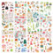 12 Blätter Transferaufkleber einreiben Sammelalbum Aufkleber Blumenaufkleber Dekorationsplaner Aufkleber Pflanzenaufkleber für Scrapbooking Tagebuch Album Bullet Journals DIY Arts and Crafts (Village)