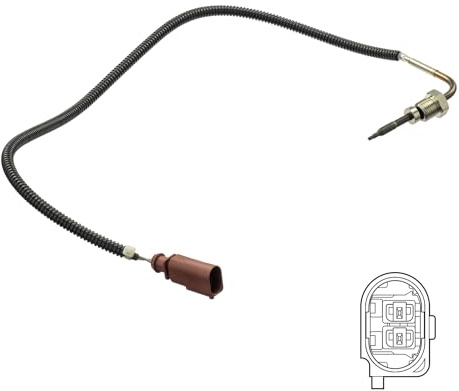 DELPHI TS30173 Abgastemperatursensor 540mm Kompatibel mit VW Transporter V Bus 7HB, 7HJ, 7EB, 7EJ, 7EF, 7EG, 7HF, 7EC Multivan V 7HM, 7HN, 7HF, 7EF, 7EM, 7EN California T5 Bus 7EC, 7EF, 7EG, 7HF