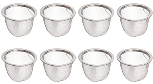 Operitacx Filtro de Té de Acero Inoxidable: 8Pcs Inserto de Malla de Reemplazo de Tetera de Metal para Fabricantes de Té de Café Cerveceros de Café 6. 5 * 5 Cm