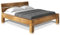 moebel-eins CURBY Balkenbett mit Kopfteil, 4-Fuß, Material Massivholz, 140 x 200 cm, Vintage, Standardhöhe