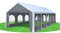 Stabilezelte Partyzelt 4x10m Modular Professional PVC 500 g/m² mit Fenster Weiss GRAU